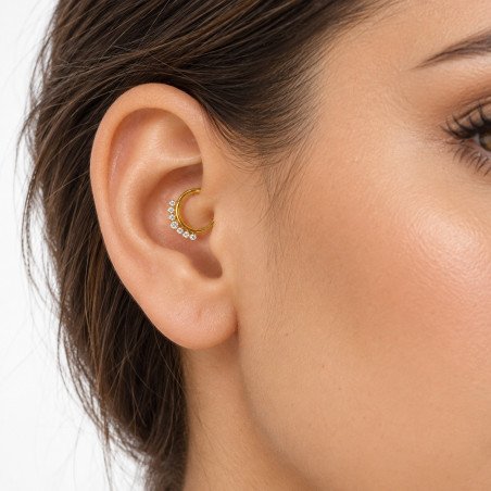 Piercing para Daith ou Septo - Argolinha Clicker - Aço Cirúrgico - 6ORE1000