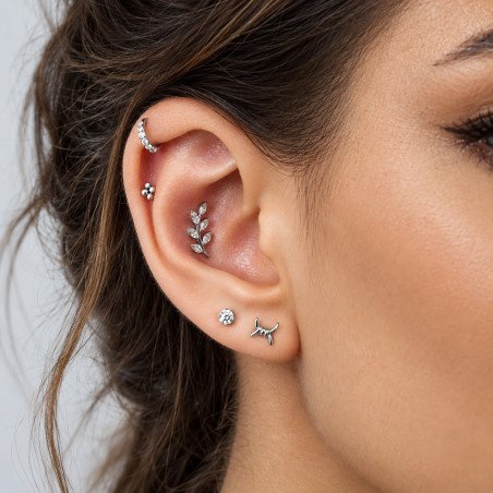 Piercing  Labret Arame Farpado Luxo em Titânio - 6ORE1007