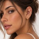 Piercing de Orelha para Conch - Argolinha Dupla - Aço Cirúrgico - 6ORE1018