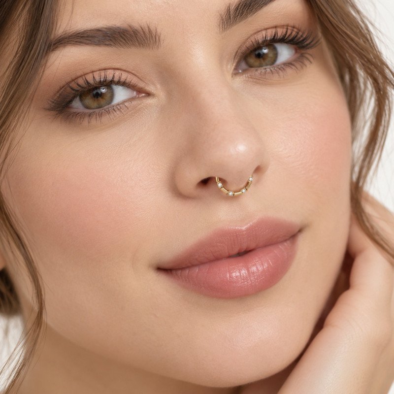 Piercing para Daith ou Septo - Argolinha Clicker - Aço Cirúrgico - 6ORE1019