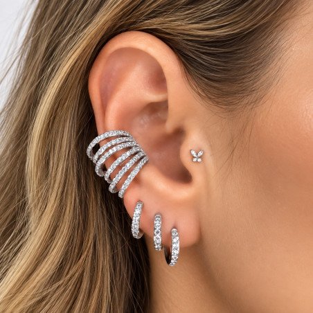 Piercing para Orelha Ear Cuff Fake Luxo Cravejado – Brilho sem Furo - 6ORE1023