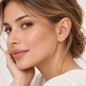 Piercing para Orelha Labret  - Mini Osso Cravejado - Titânio - 6ORE1032