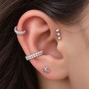 Piercing de Orelha Conch - Argola Clicker Dupla de Zircônias - 6ORE1042