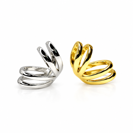 Piercing para Orelha Ear Cuff Fake Liso – Brilhe sem Furo - 6ORE1043