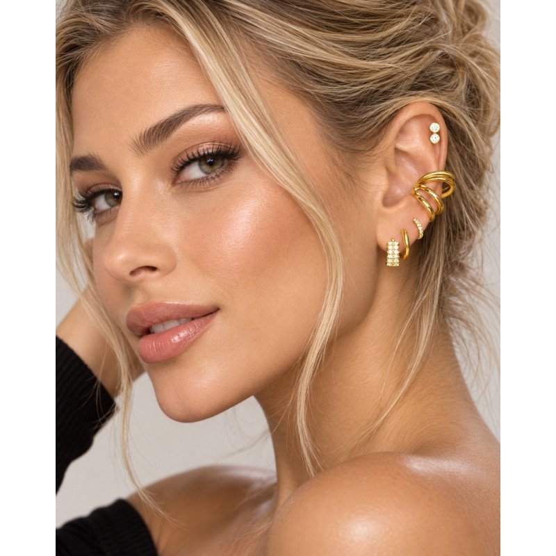 Piercing para Orelha Ear Cuff Fake Liso – Brilhe sem Furo - 6ORE1043