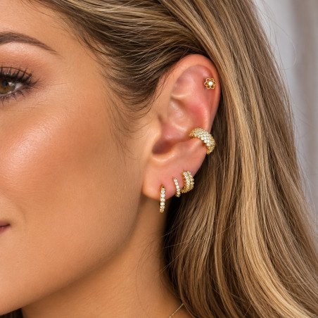 Piercing para Orelha - Flor de Lótus em Prata 925 - 6ORE1052