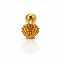 Piercing para Orelha - Concha com Bolinhas em Prata 925 - 6ORE1053