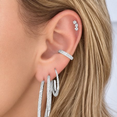 Piercing Fake Semi Joia Cravejado em Zircônias - 6ORE1088