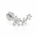 Piercing para Orelha - Cluster Flor em Prata 925 - 6ORE1090