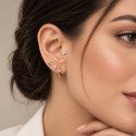 Piercing para Orelha - Labret Trevo da Sorte em Titânio - 6ORE1094