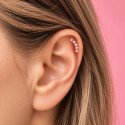 Piercing Labret Cluster em Titânio - Linha Luxo - 5 Zircônias Furta Cor - 6ORE1099