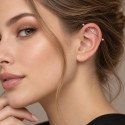 Piercing Transversal - Crucifixo cravejado de Zircônias - 100% Aço Cirúrgico - 5TRA100