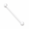 Piercing Transversal Branco em Bioplast - 5TRA113