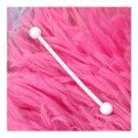Piercing Transversal Branco em Bioplast - 5TRA113