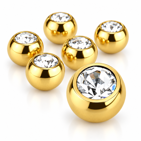Bolinhas para Piercing - Douradas - 17BOL01