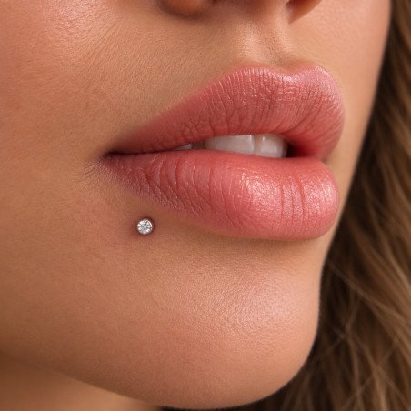 Outros Piercings - Queixo - Labret - 10QUE09