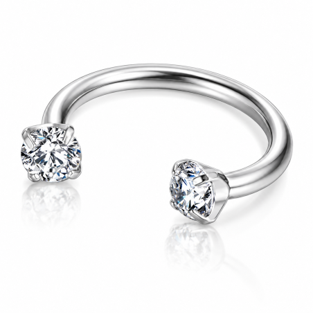 Piercing Twist Ferradura Zircônia - 12TWS10