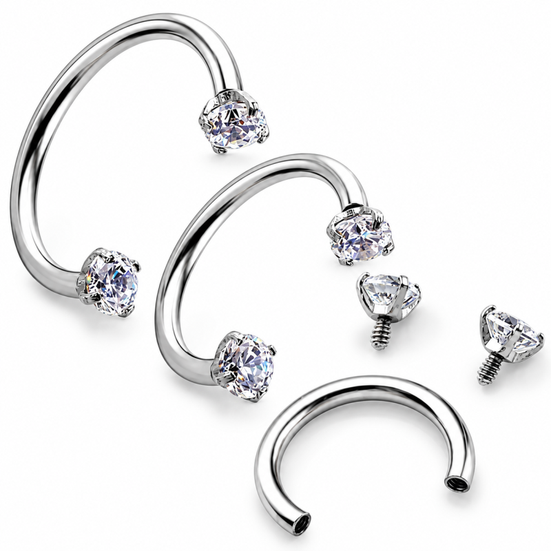 Piercing Twist Ferradura Zircônia - 12TWS10