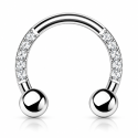 Piercing Twist - Ferradura com Zircônias - 12TWS16