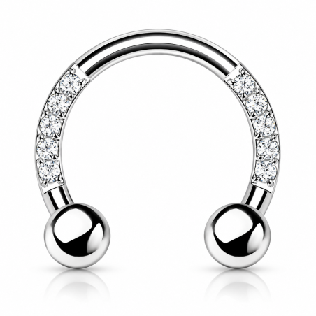 Piercing Twist - Ferradura com Zircônias - 12TWS16