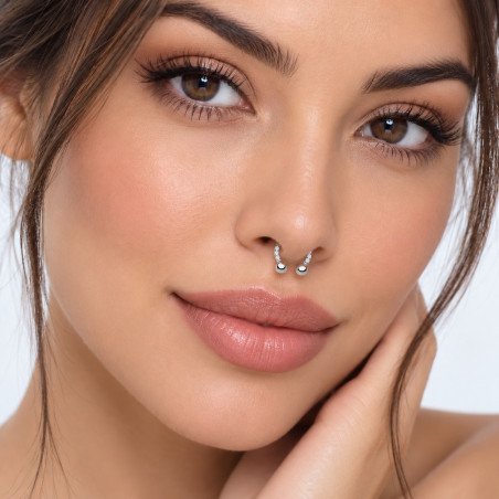 Piercing Twist - Ferradura com Zircônias - 12TWS16