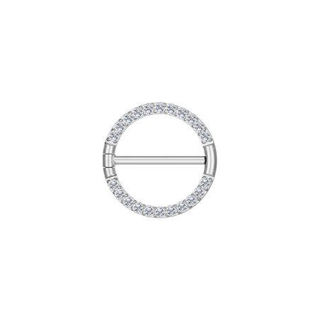 Piercing para Mamilo - Circular com Zircônias - 14MAM20