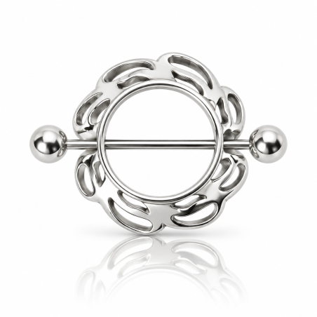 Piercing para Mamilo com Pingente Circular - 14MAM22