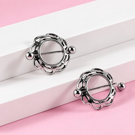 Piercing para Mamilo com Pingente Circular - 14MAM22