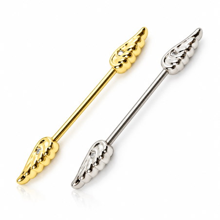 Piercing para Mamilo - Asinhas com um Cristal - 14MAM23