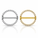 Piercing para Mamilo - Circular com Zircônias - 14MAM27