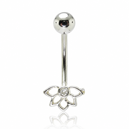 Piercing Rook / Íntimo Genital - Christina - Flor de Lótus - Prata -18INT22