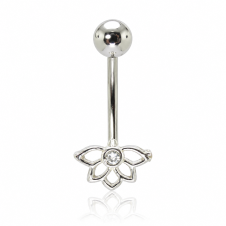 Piercing Rook / Íntimo Genital - Christina - Flor de Lótus - Prata -18INT22