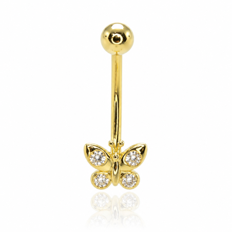 Piercing Rook / Íntimo Dourado Genital - Christina - Borboleta - 18INT27