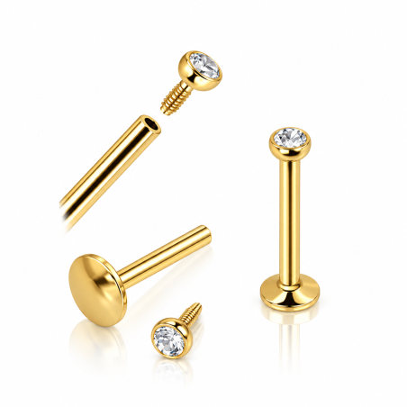 Piercings Tragus PVD Gold - 7TRG15