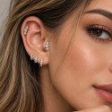 Piercing de Tragus Tribal em Aço com Cristais - 7TRG51