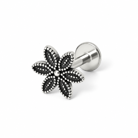 Piercing Pin Push Tragus ou Hélix - Prata - 7TRG64