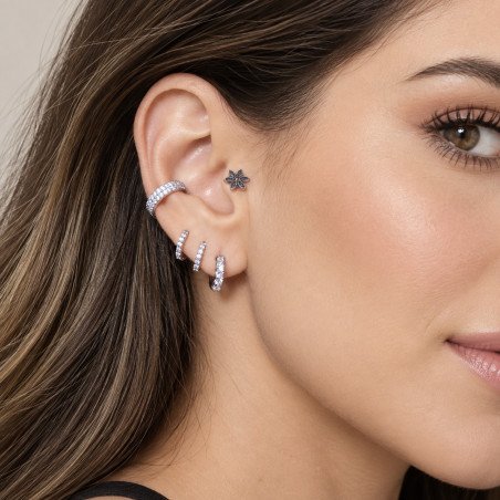Piercing Pin Push Tragus ou Hélix - Prata - 7TRG64