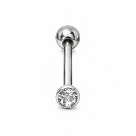 Piercing de Tragus em Aço Cirúrgico Ponto de Luz SWAROVSKI Via Láctea- 7TRG75