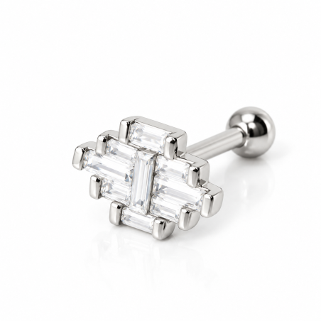 Piercing de Tragus - 100% Aço - Art Deco - 7TRG81