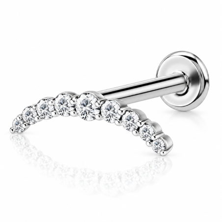 Piercing de Tragus Labret Cluster Zircônia - 100% Aço - 7TRG86
