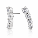 Piercing Labret Pin Push para Tragus / Orelha - Mini Cluster com 4 Zircônias - Cobalto Cromo - 7TRG116