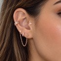 Piercing Labret em Titânio - Flor de Lótus - PVD Rosé  - 7TRG129