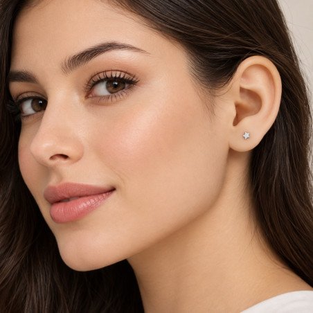 Piercing Labret em Titânio - Coração - Estrela - Lua - 7TRG131