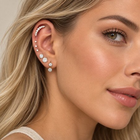 Piercing Australiano 1.0 em Aço Cirúrgico - Pin Push Nariz, Tragus ou Hélix - Ponto de Luz - 7TRG153