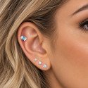 Piercing de Tragus Labret - Coroa de Zircônia  - Titânio - 7TRG155