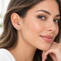 Piercing de Tragus em Titânio - Labret Fashion Trevo Chanfrado - Rosca Interna - 7TRG159
