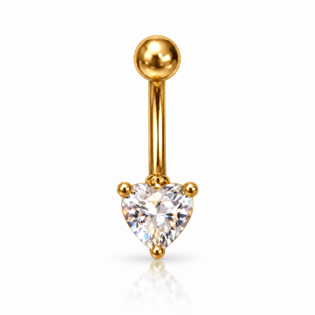 Piercing para Umbigo - Coração de Zircônia - 1COR113