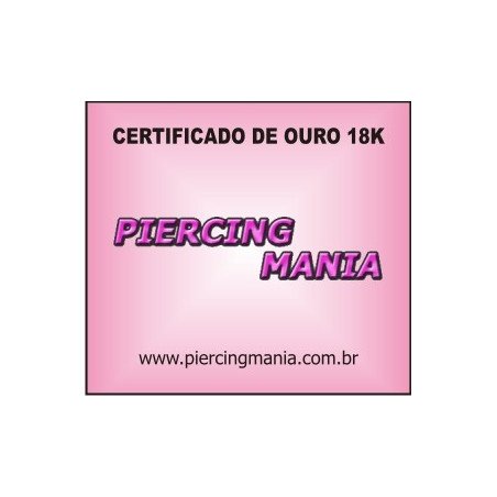 Piercings de Nariz - PONTÃO Ouro Branco 18k - 2NOU15
