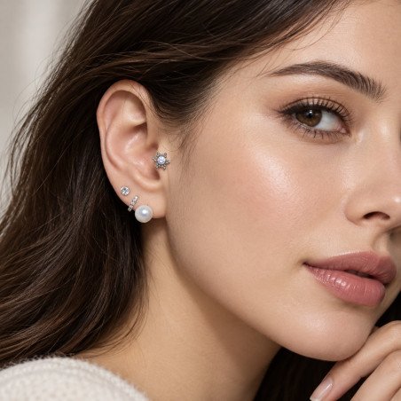 Piercing de Tragus Indiano em Titânio com Sol com Zircônia - 7TRG201