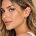 Piercing de Tragus em Titânio - Labret Lua - Pin Push - 7TRG217